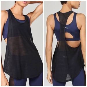 NWT Ivy Park by Beyoncé Semi Sheer Striped Mesh Racerback Tank and Sports Bra